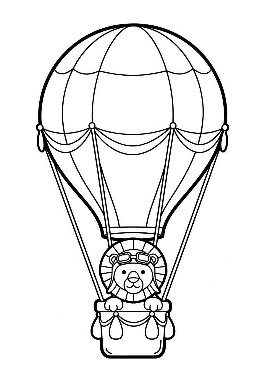Hot Air Balloon coloring page free