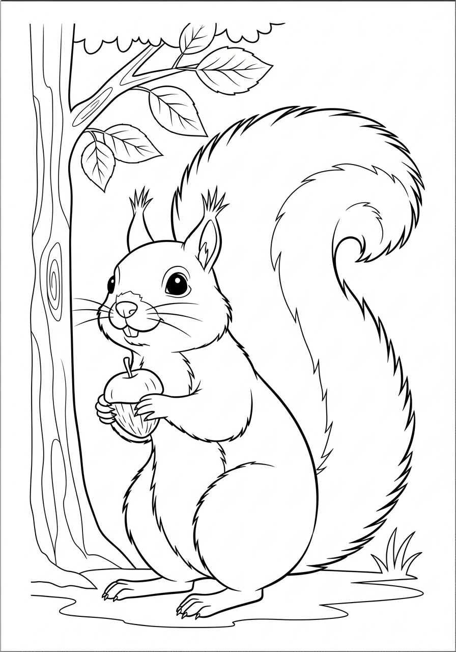 squirrel coloring pages online