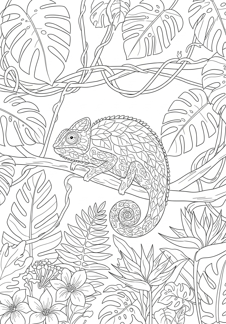 rainforest coloring pages kids