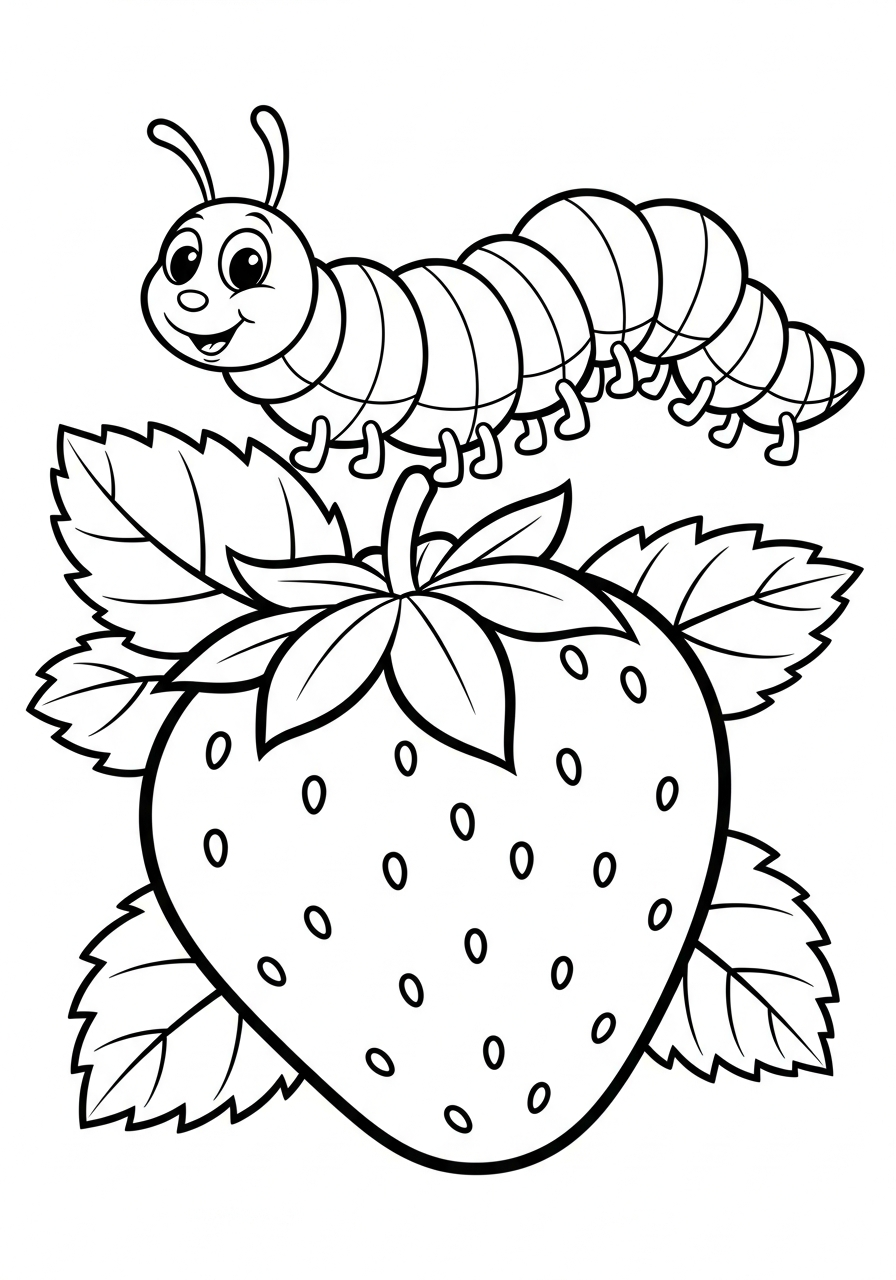 strawberry coloring sheets free