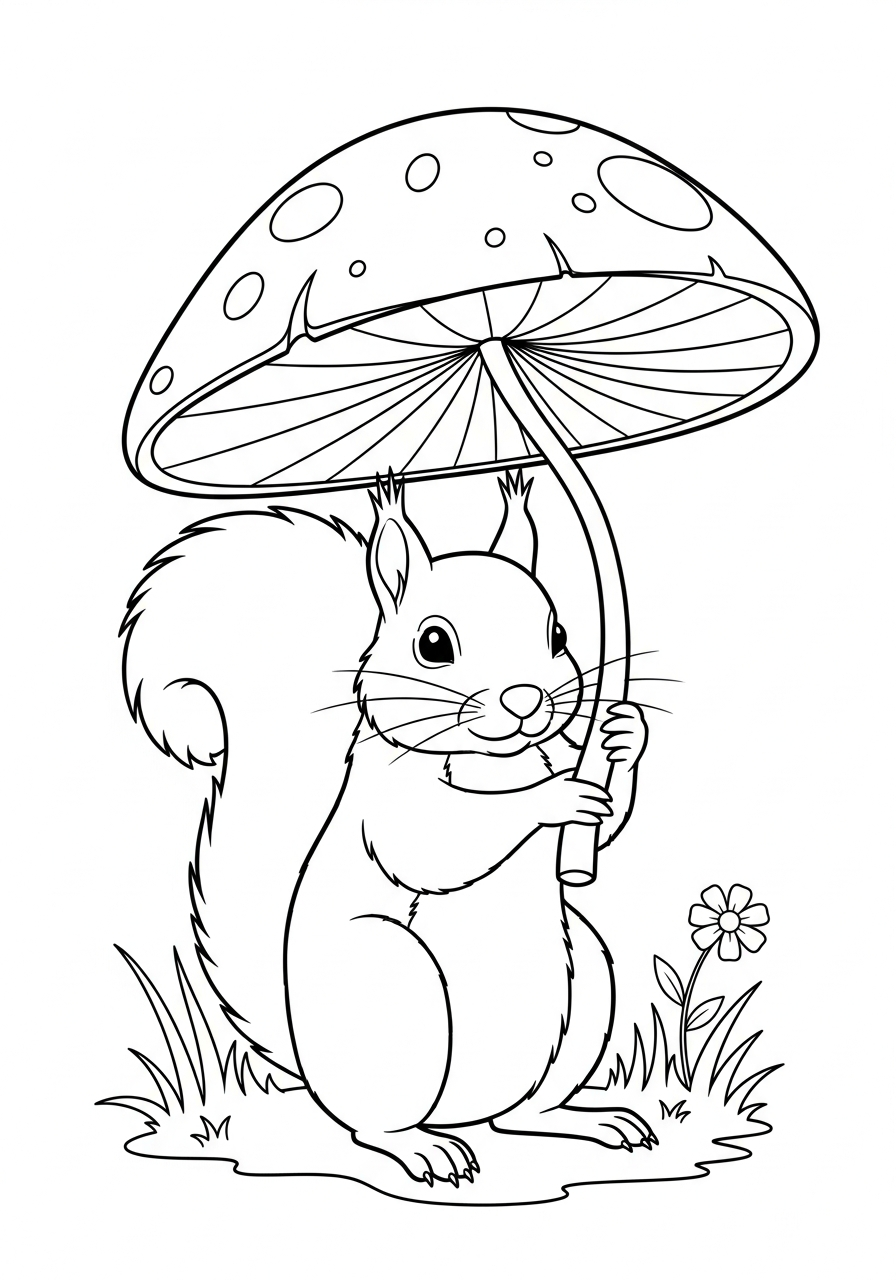 free printable squirrel coloring sheet