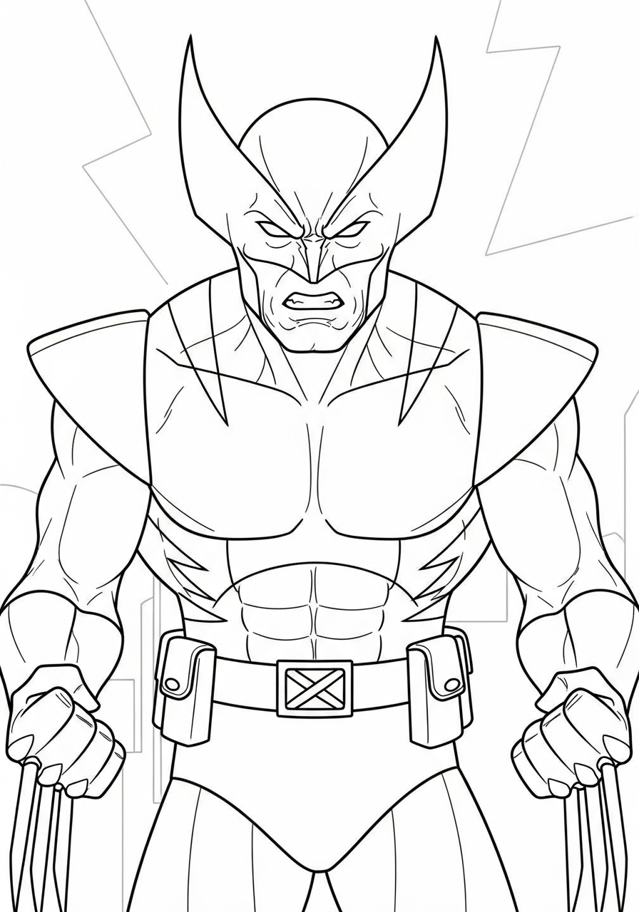 Wolverine coloring pages pdf to print