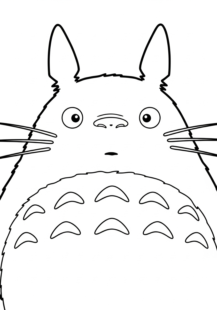 Totoro coloring pages for preschoolers 1
