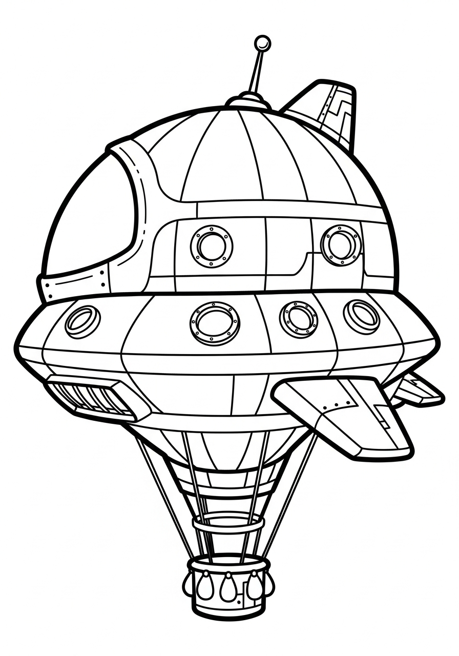 Hot Air Balloon coloring pages kids