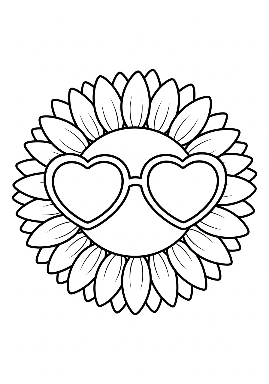 sunflower coloring page to print