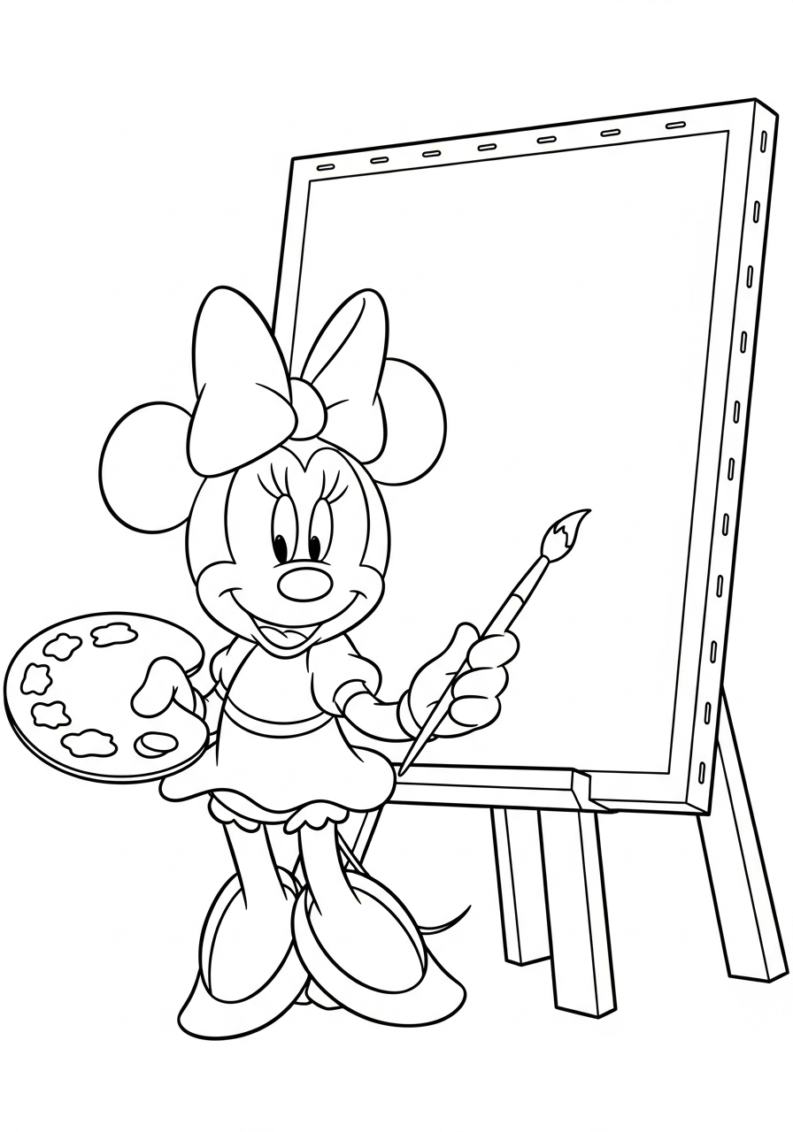 Minnie Mouse coloring pages to print