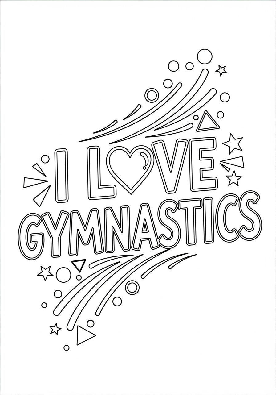 gymnastics template for coloring