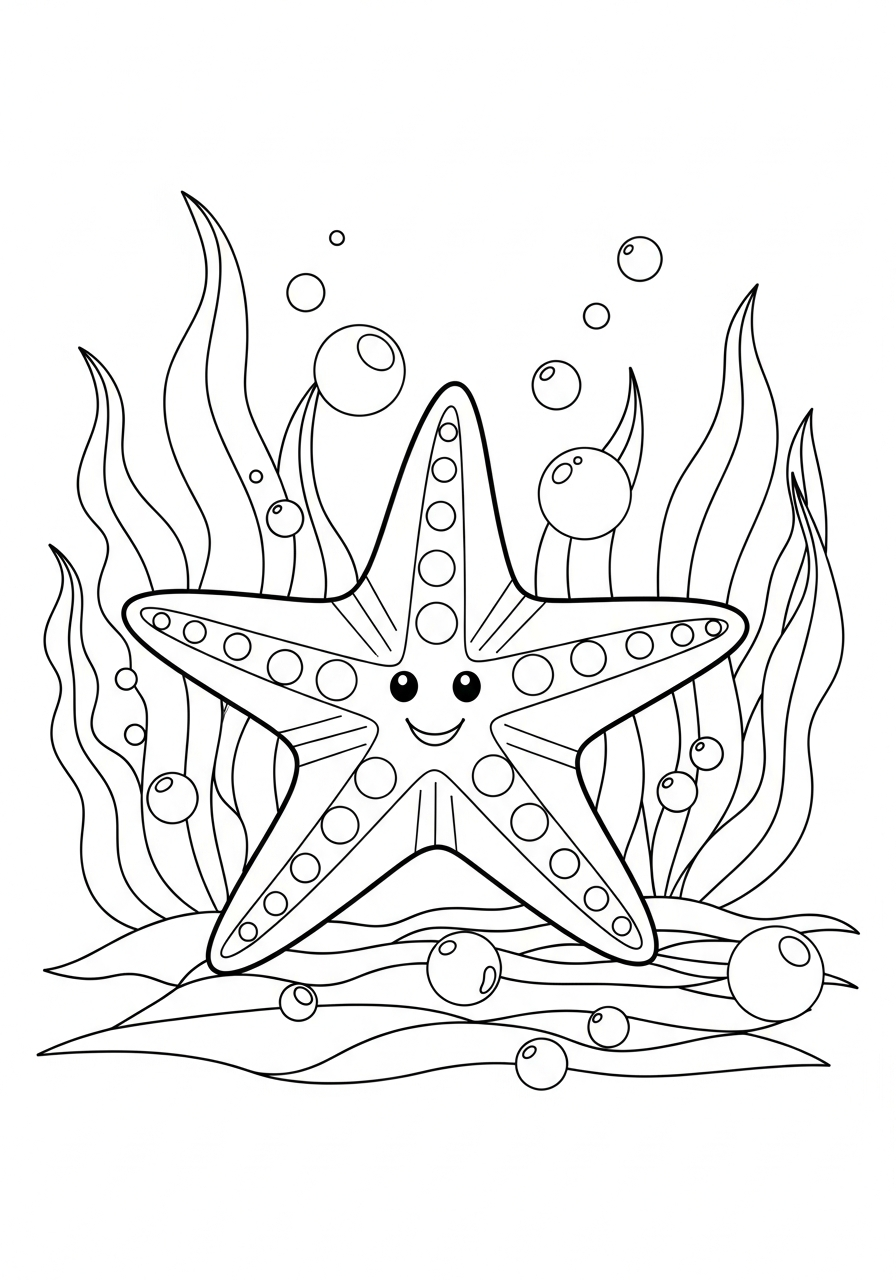 download Starfish coloring pages