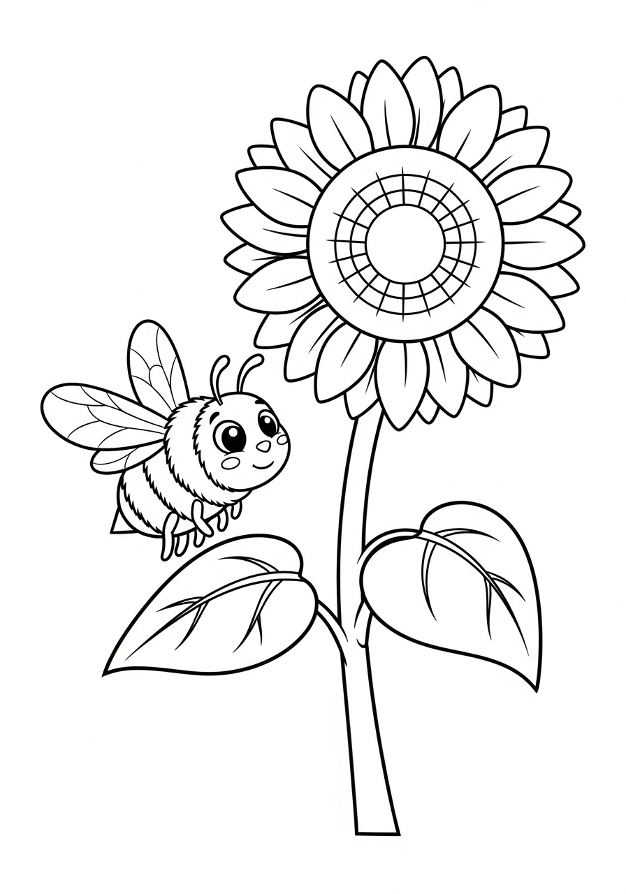sunflower coloring pages for preschoolers