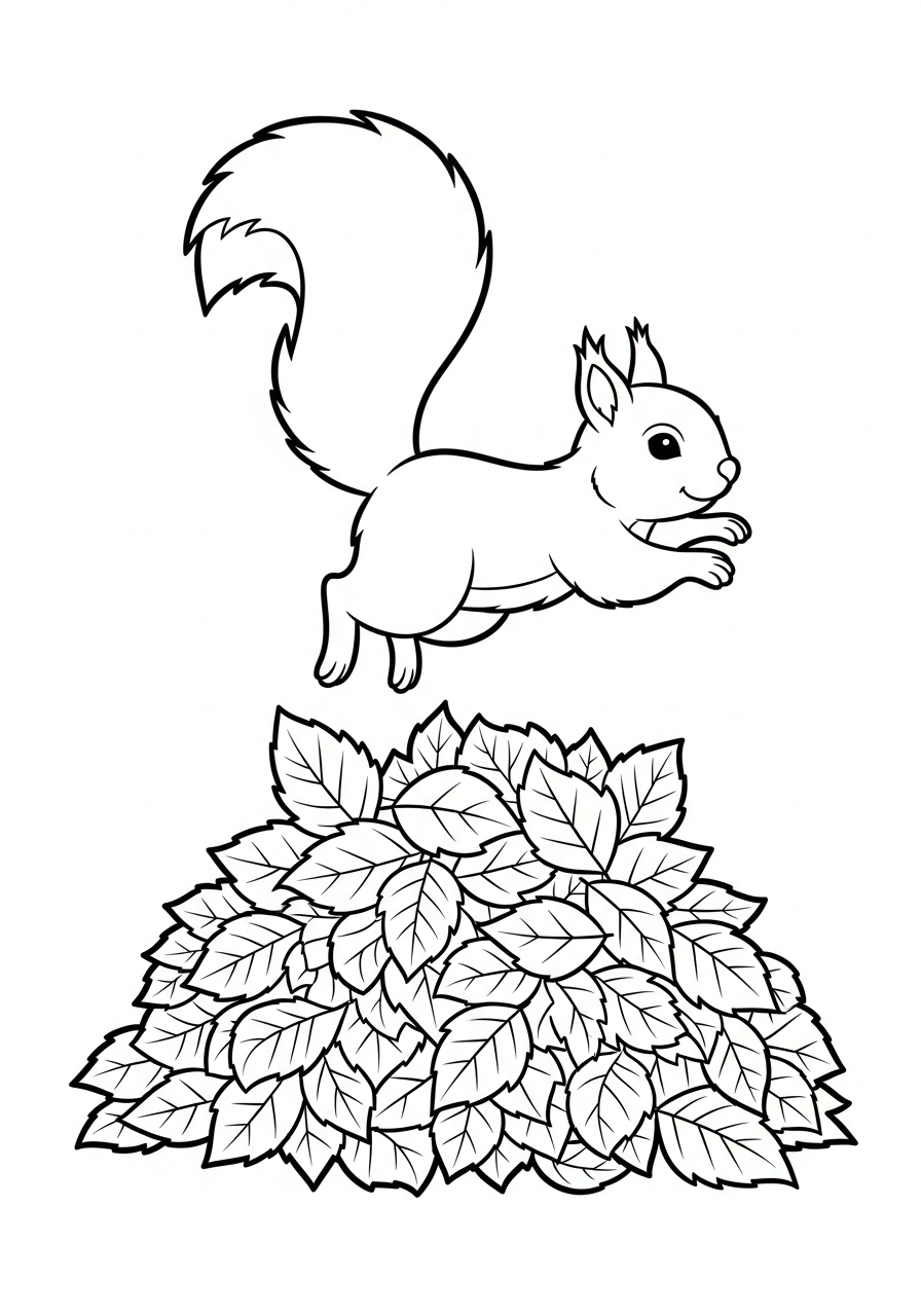 funny squirrel coloring pages