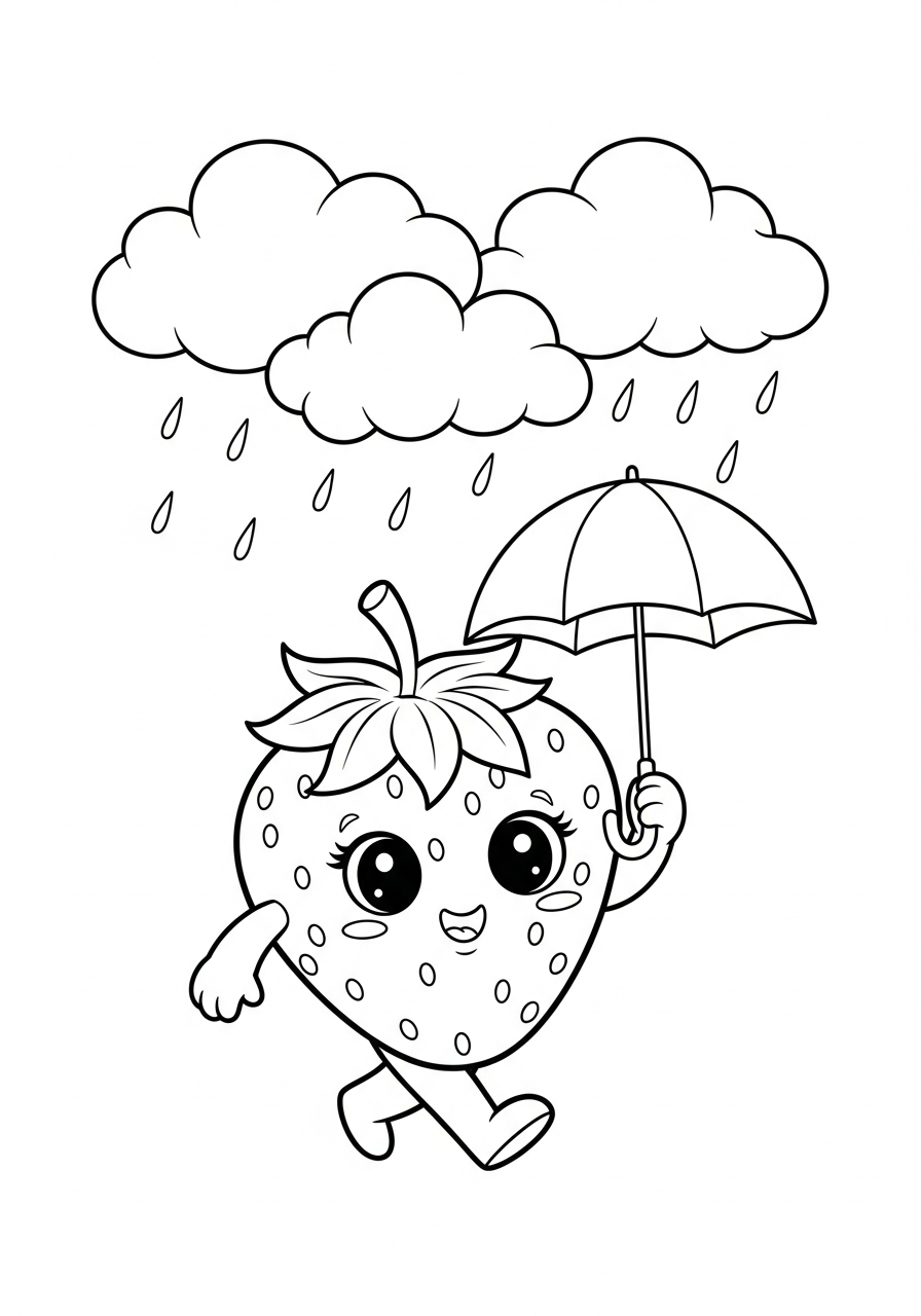 strawberry coloring book