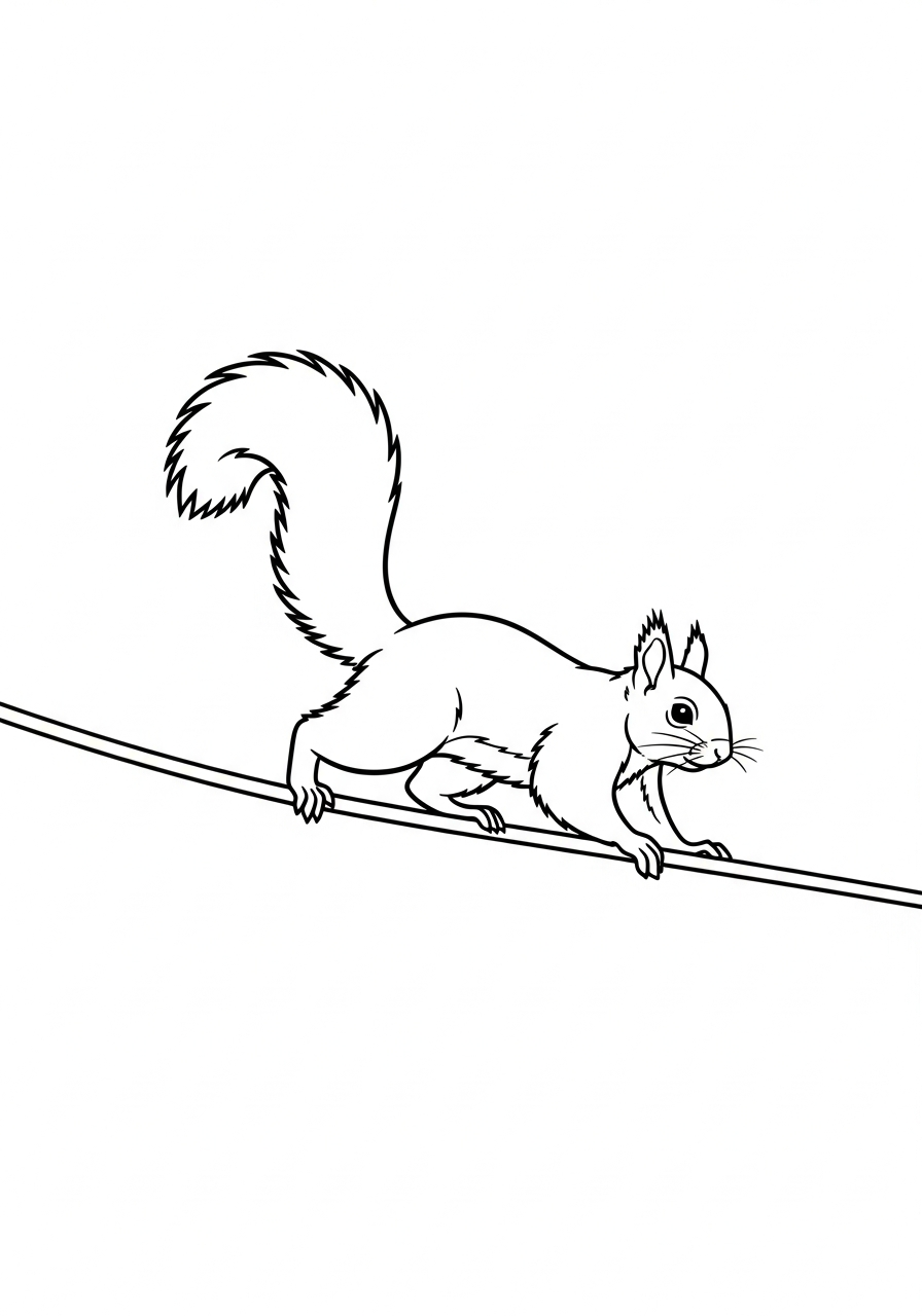printable full page squirrel coloring pages 1