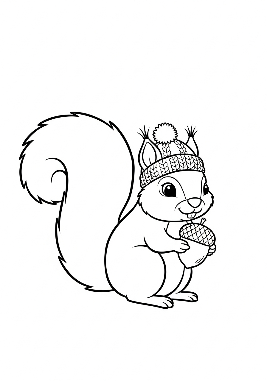 squirrel outline for coloring