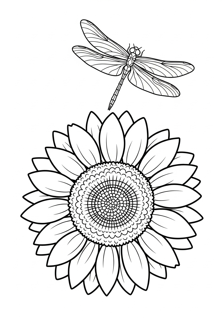 sunflower coloring pages for printing