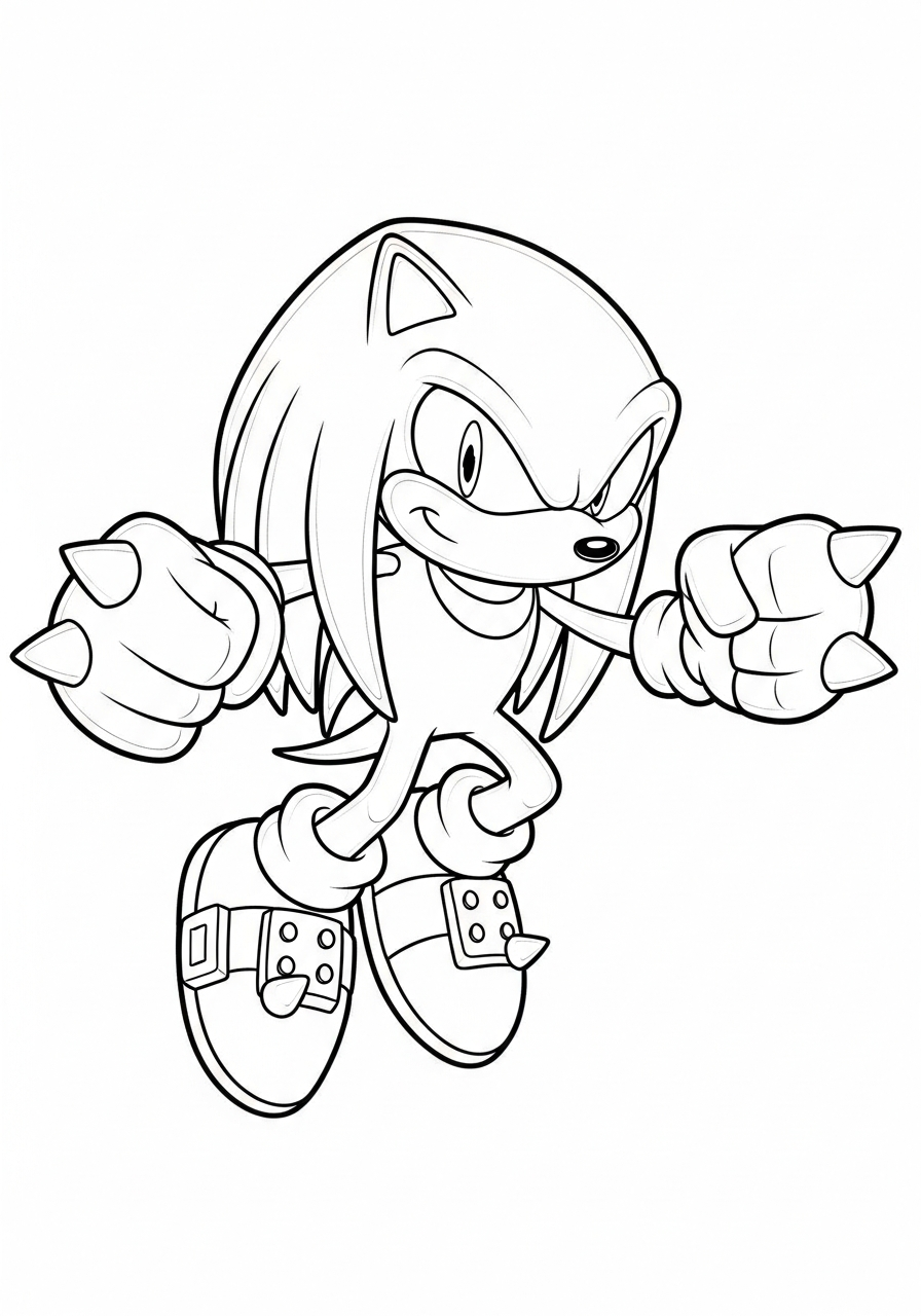 high quality Knuckles coloring pages