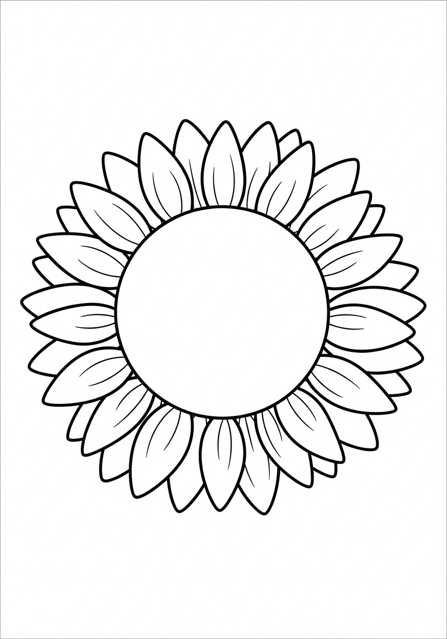 sunflower coloring pages for printing 1