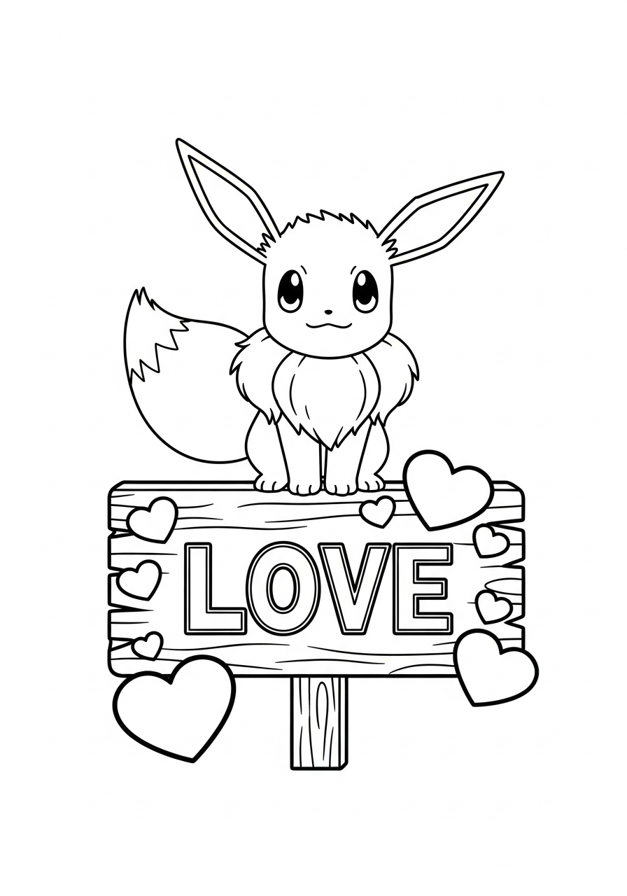 download Eevee coloring pages