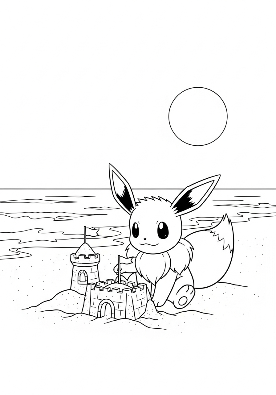 free printable Eevee coloring pages