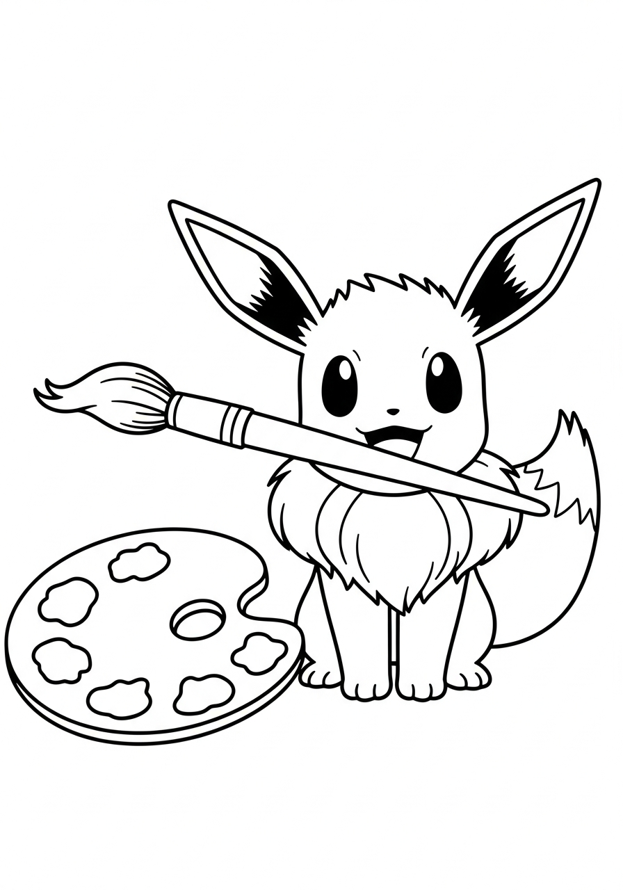 Eevee coloring pages printable pdf