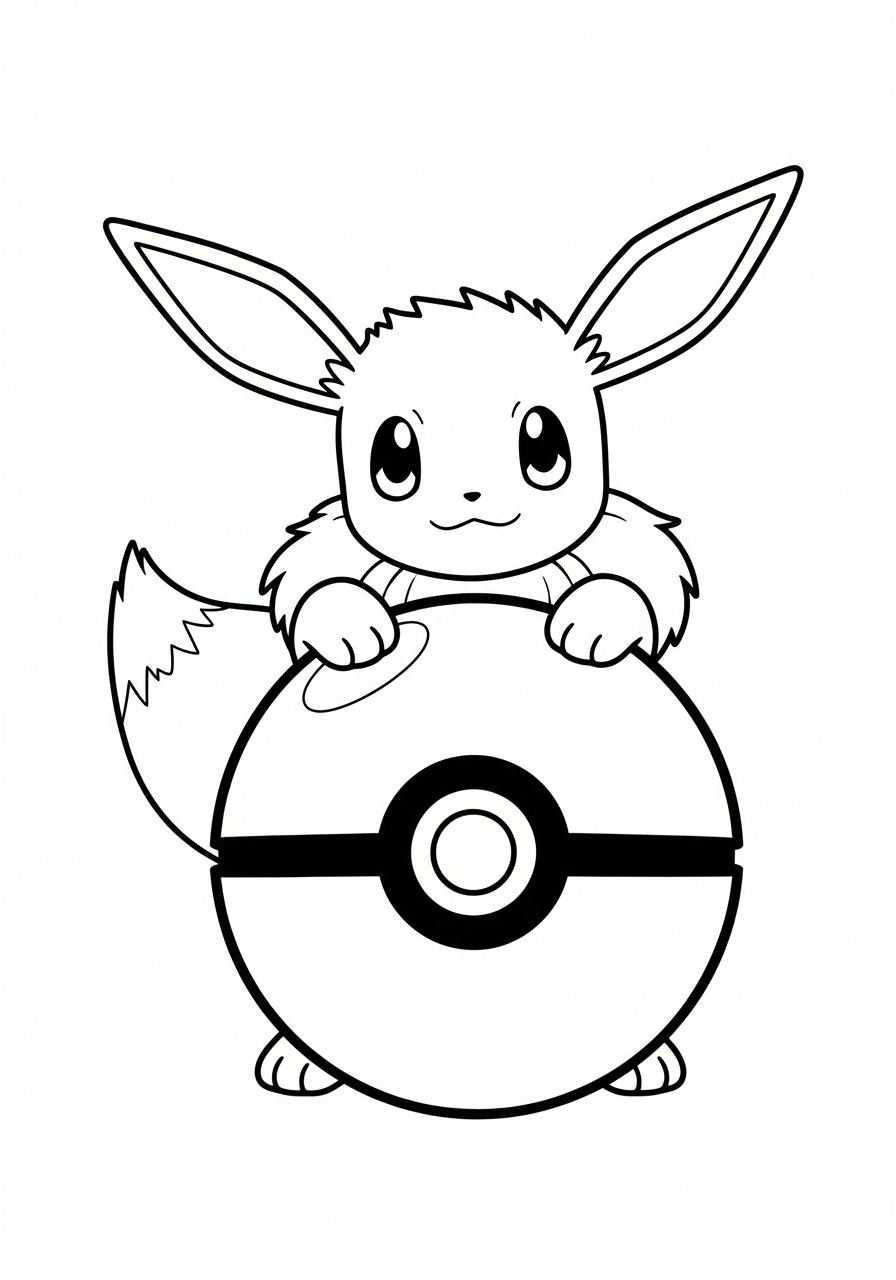 Eevee coloring pages hard