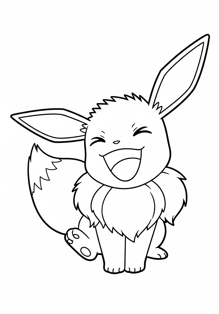 Eevee coloring pages kids 1