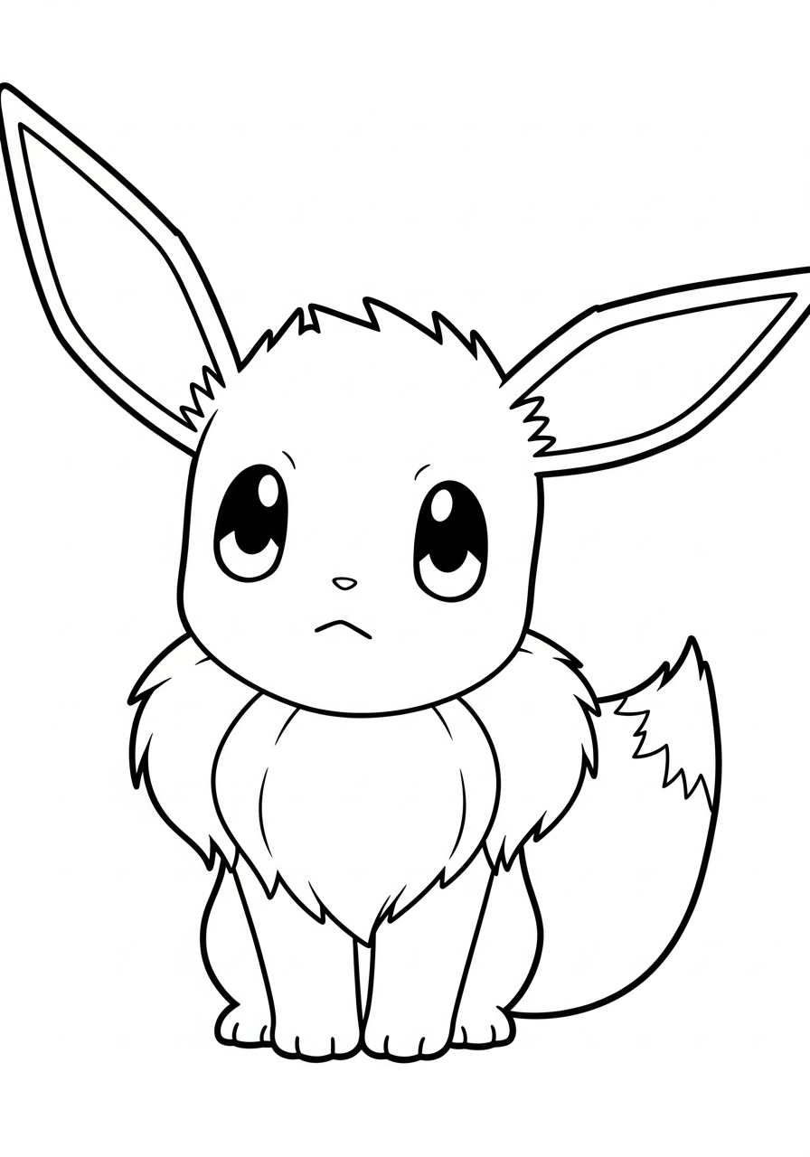 Eevee coloring pages for toddlers