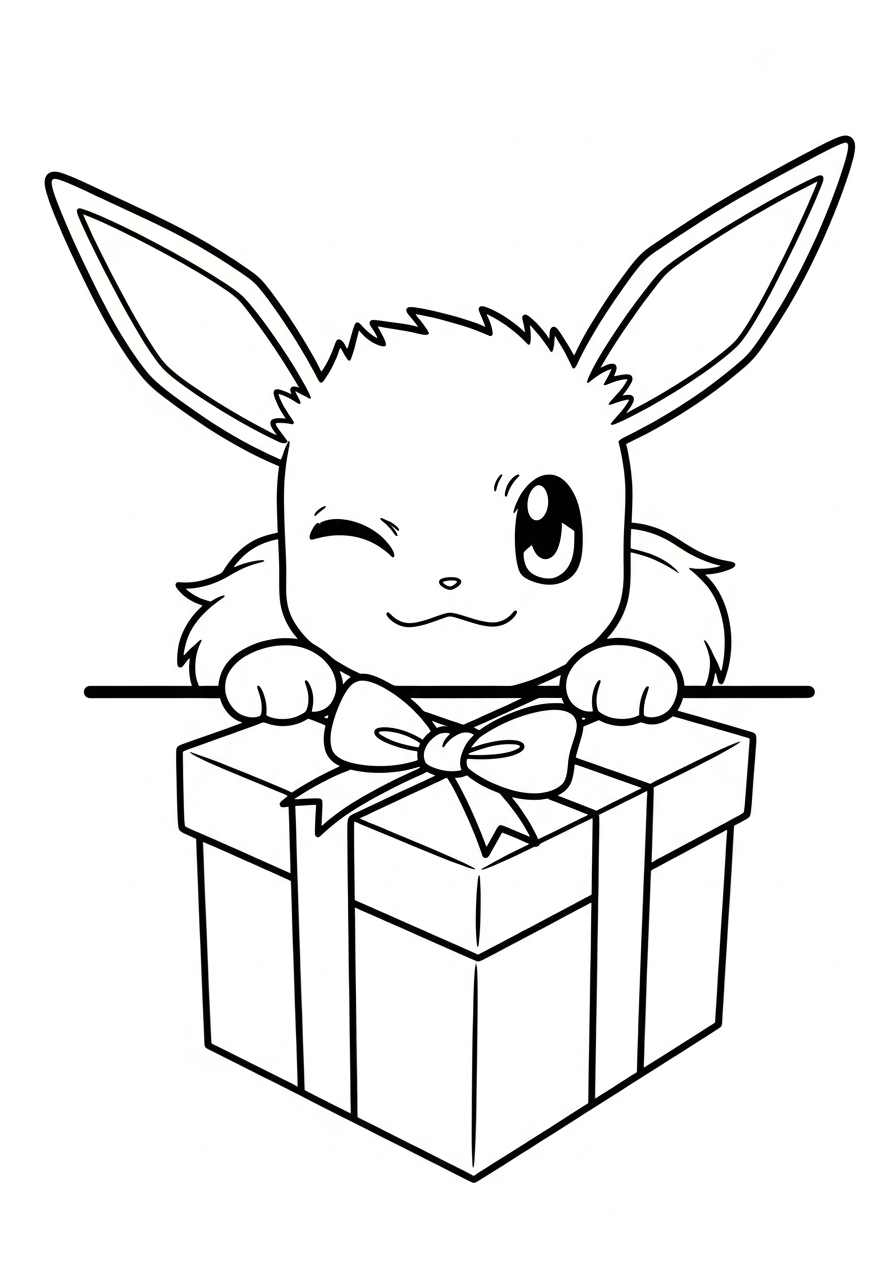 Eevee coloring pages kids 2