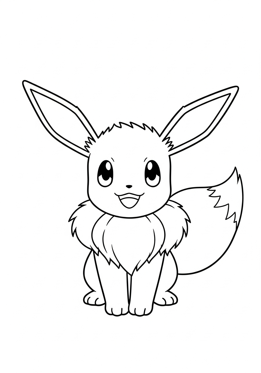 Eevee coloring page to print