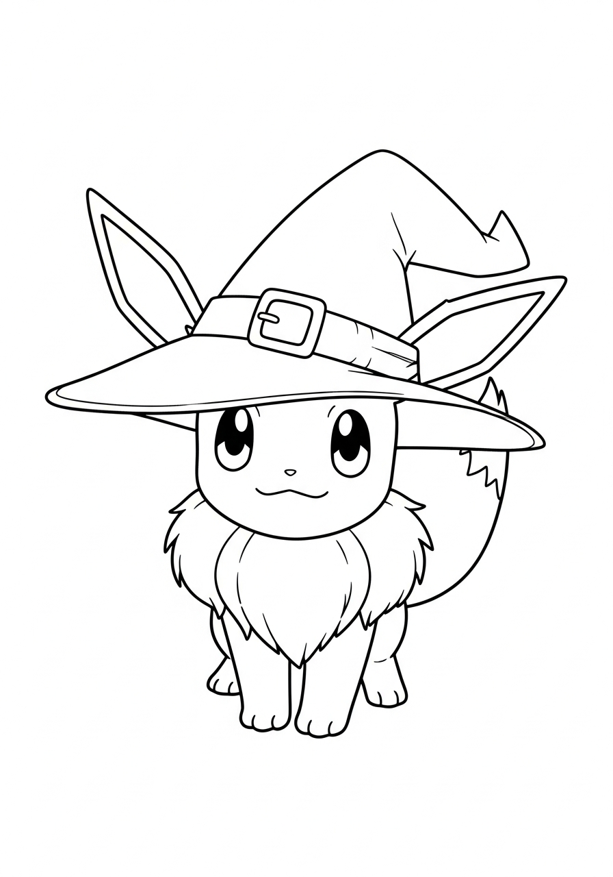Eevee coloring pages free print