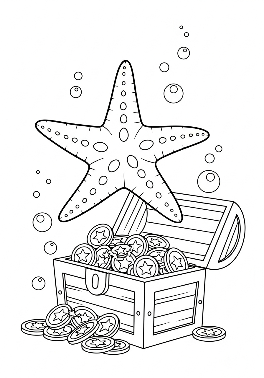 Starfish coloring sheet