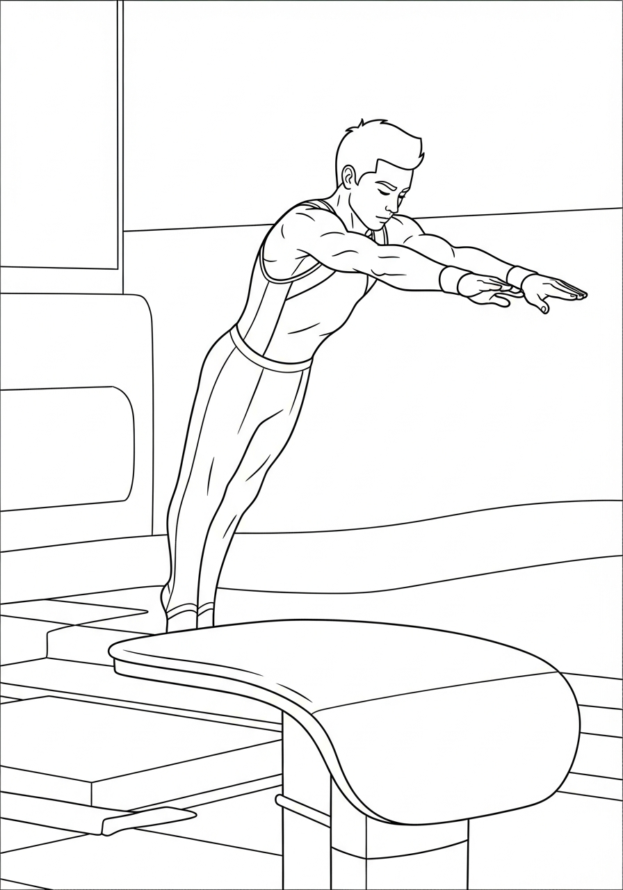 free gymnastics coloring pages pdf printable