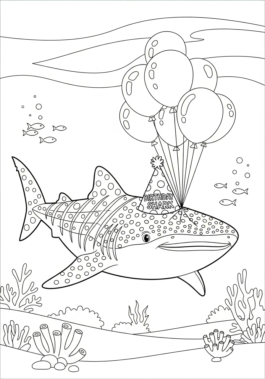 Whale Shark Coloring Pages 23 high quality Whale Shark coloring pages