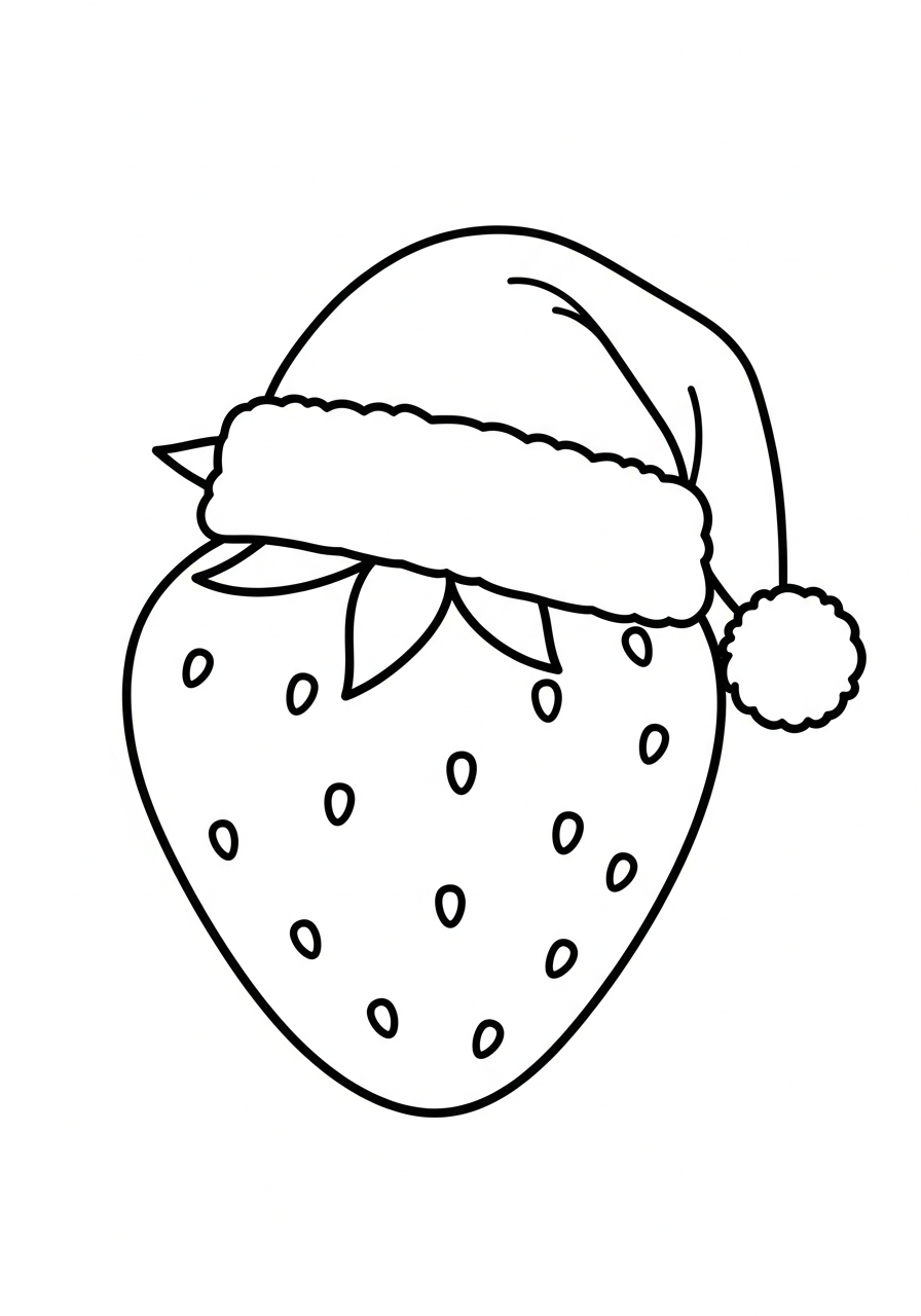 interactive strawberry coloring pages 1