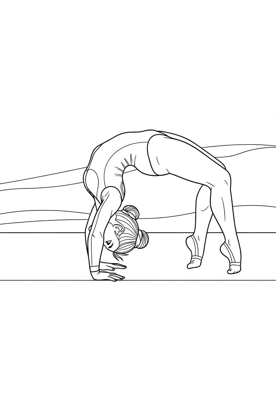 gymnastics coloring pages for toddlers