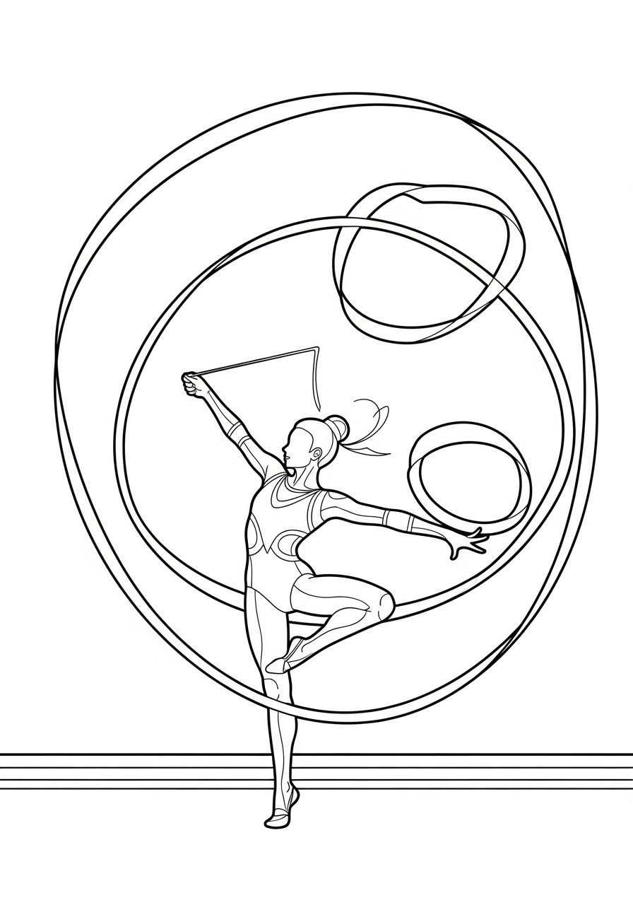 gymnastics coloring pages high quality