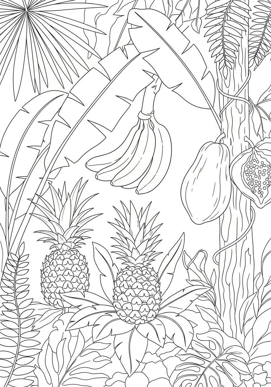 rainforest pictures to color
