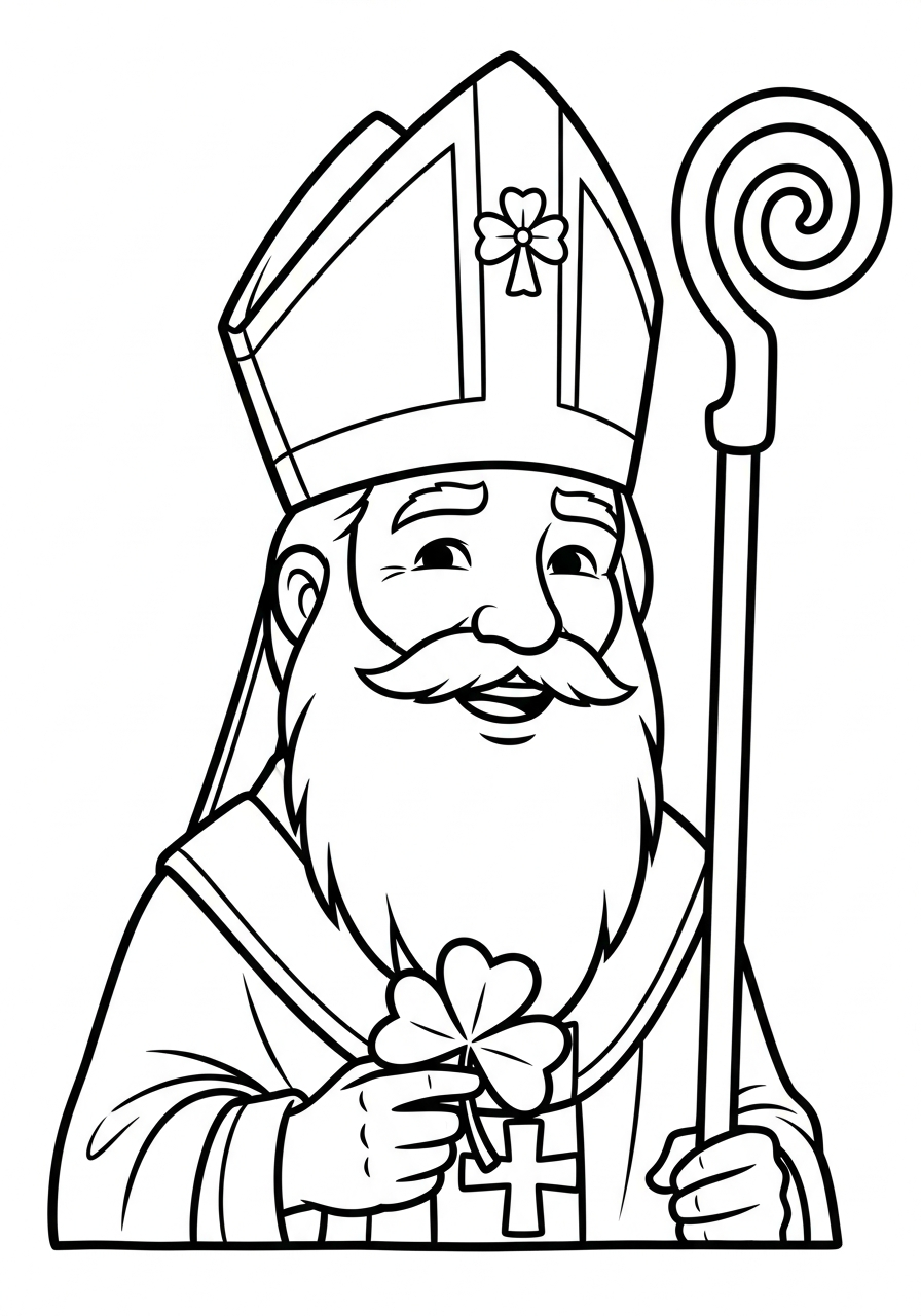 full size Saint Patrick coloring pages