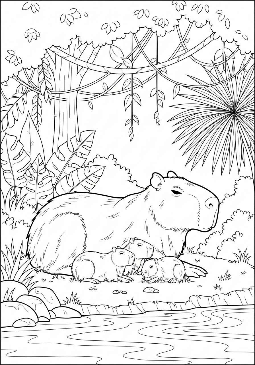 rainforest coloring pages advanced