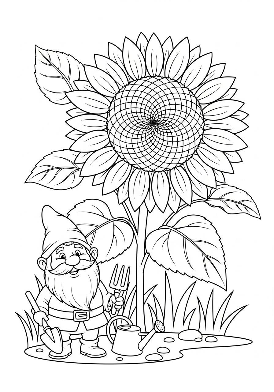 sunflower coloring page