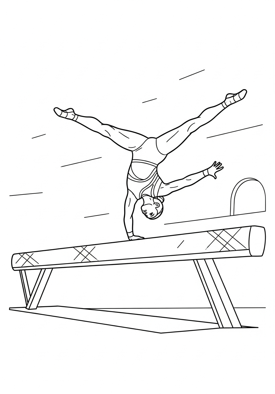 gymnastics coloring pages free