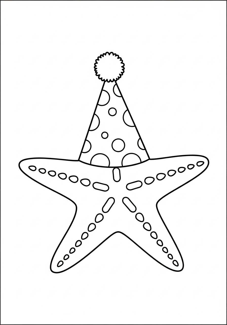 aesthetic Starfish coloring pages