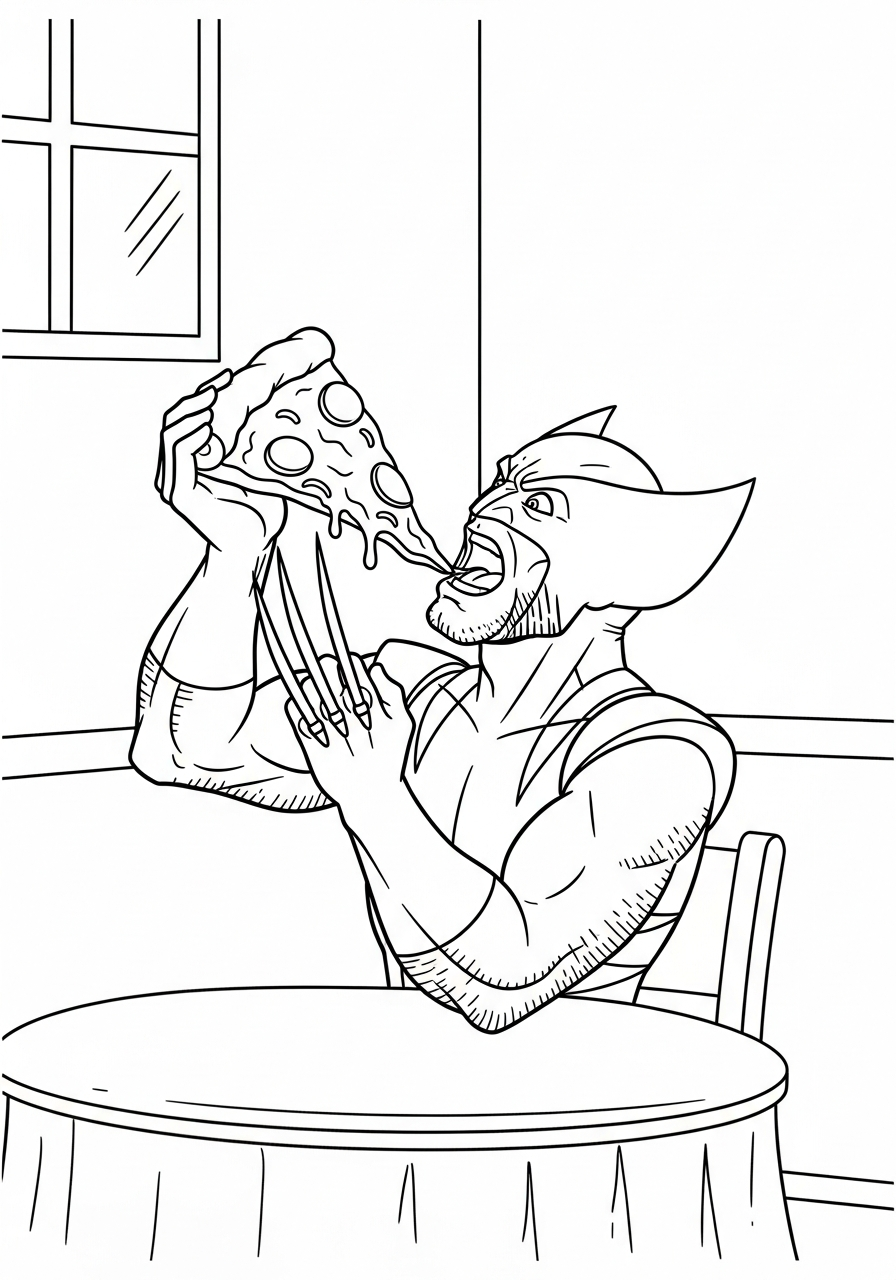 free Wolverine coloring pages pdf printable