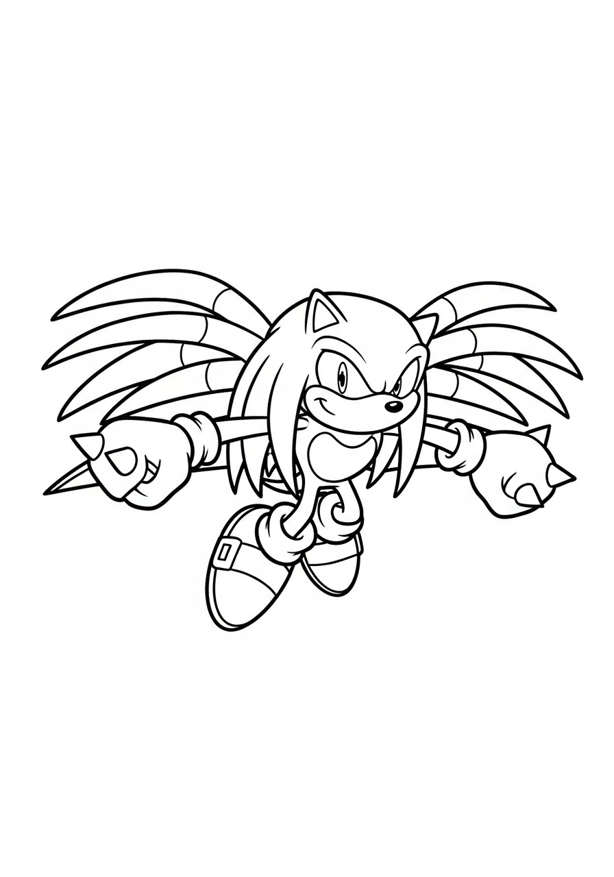 educational Knuckles coloring pages