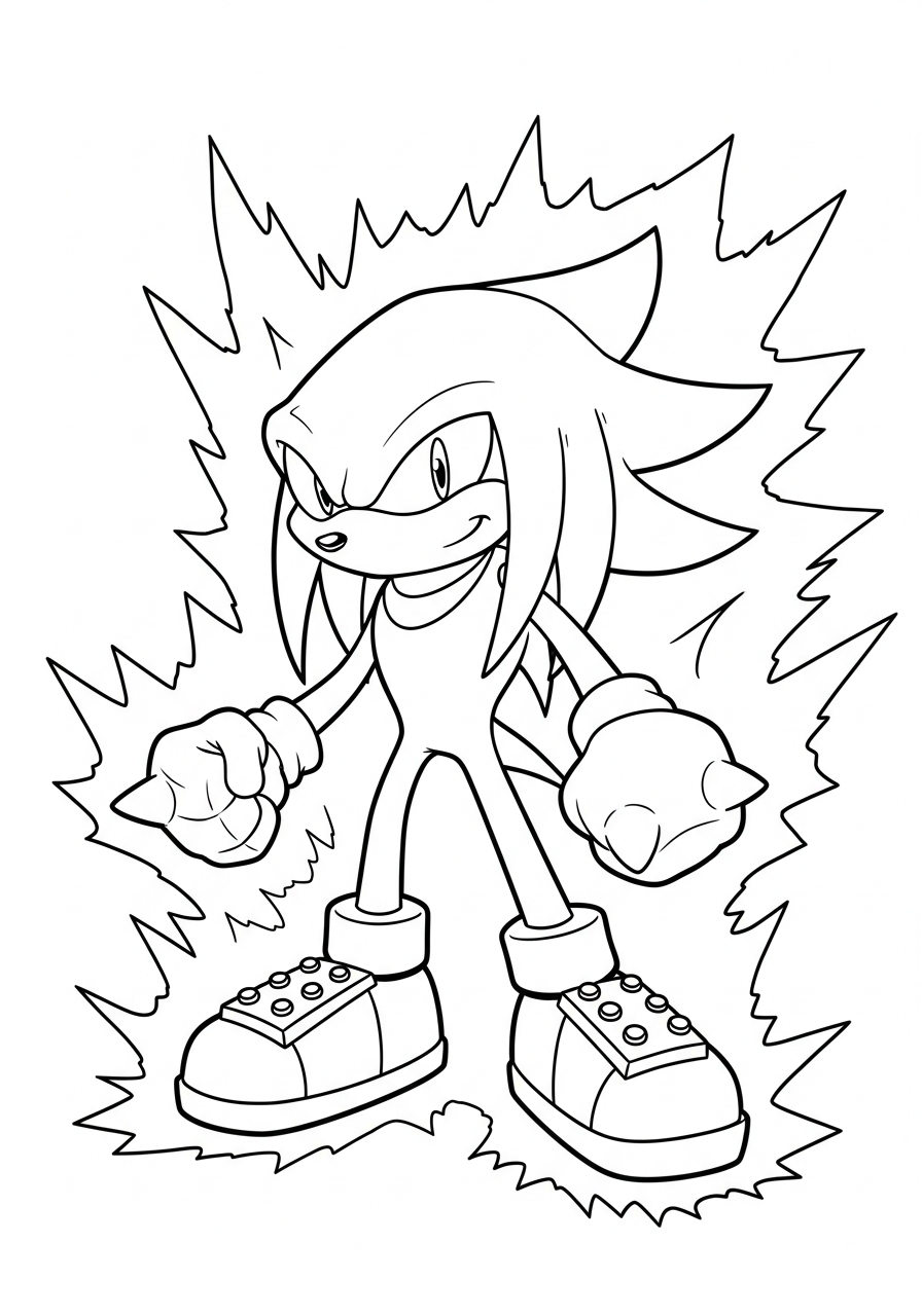 printable Knuckles coloring sheets