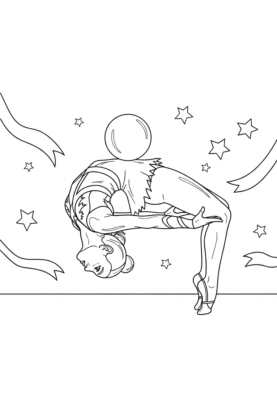 gymnastics coloring page to print