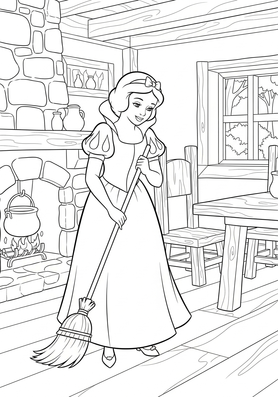 Snow White color page