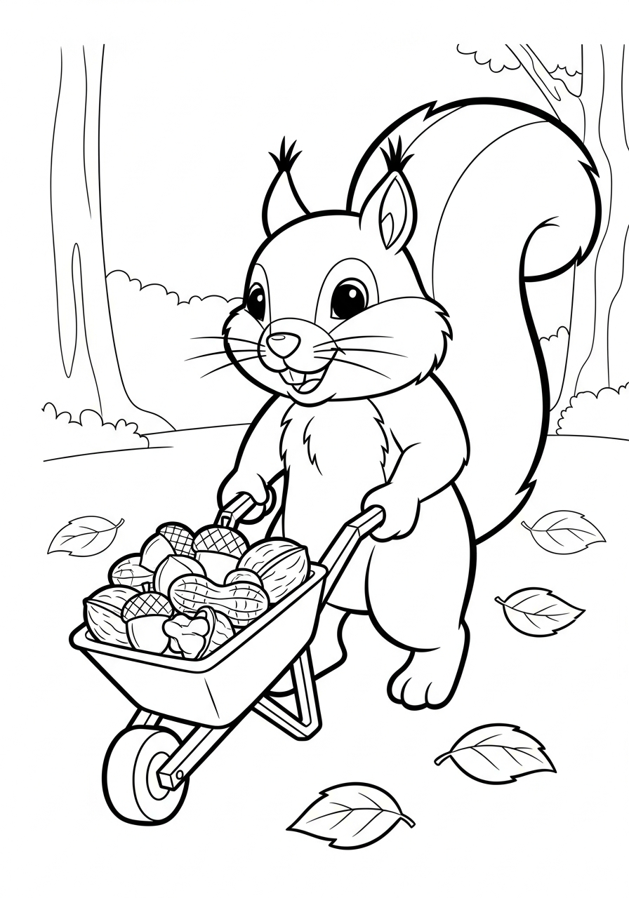 large squirrel coloring pages
