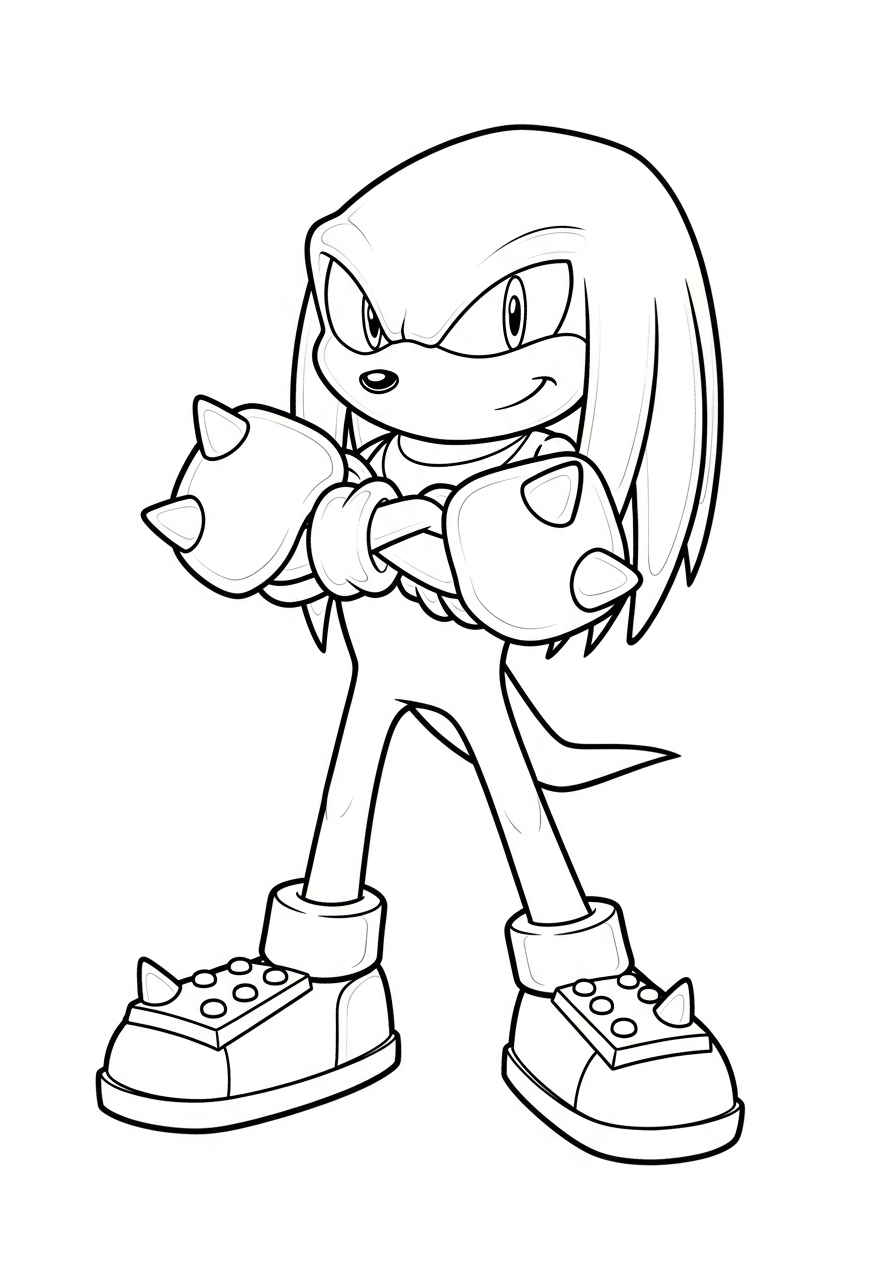 printable Knuckles coloring pages pdf