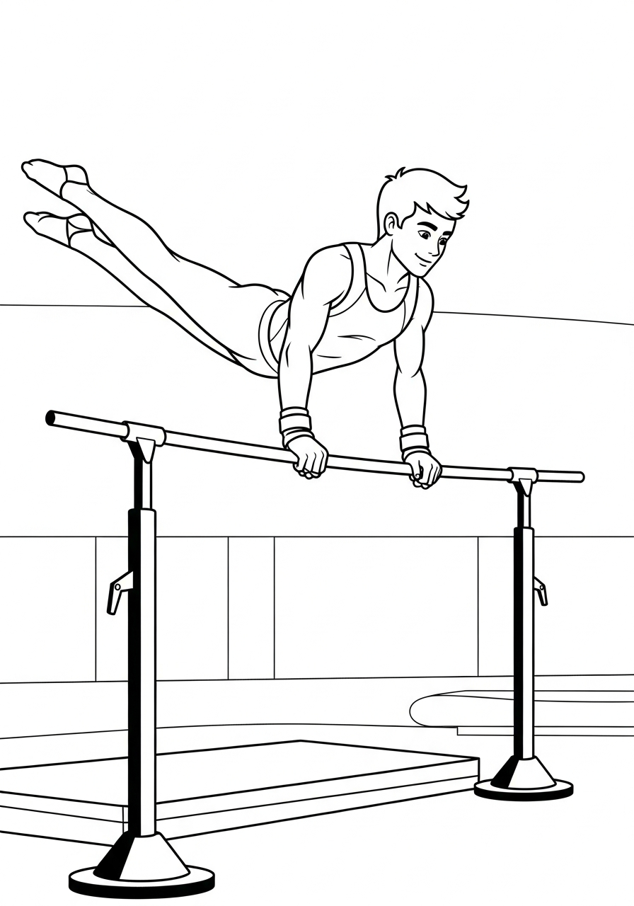 gymnastics drawing for coloring