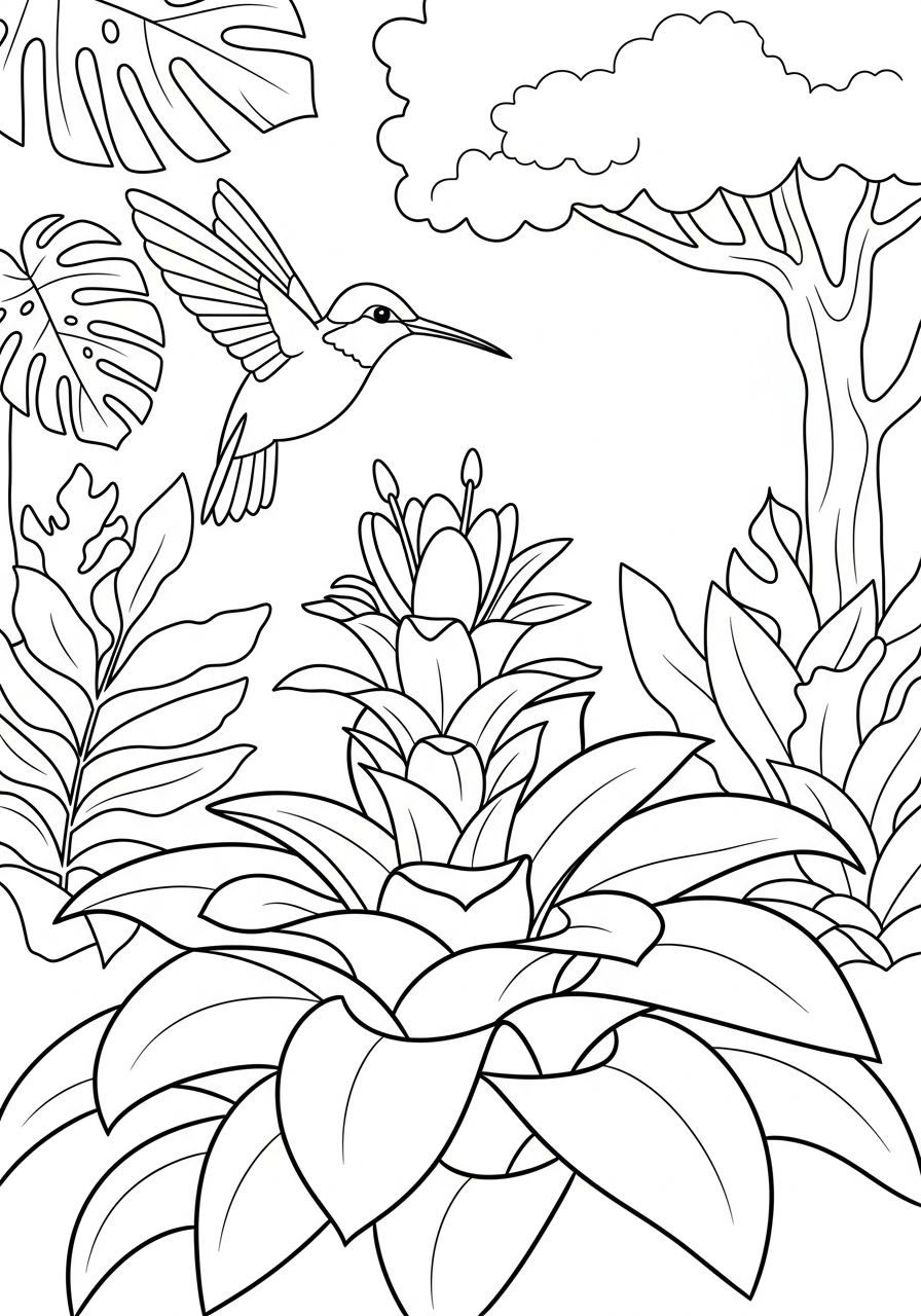 rainforest coloring page